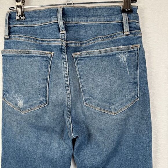 FRAME Le High Straight in Rubik Wash Stretch comfort Size 24 - Picture 6 of 15